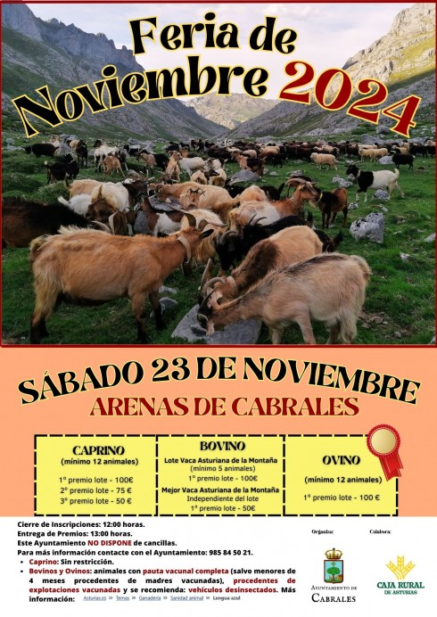 Arenas de Cabrales celebra la tradicional Feria de Noviembre 2024 - Concejo de Cabrales