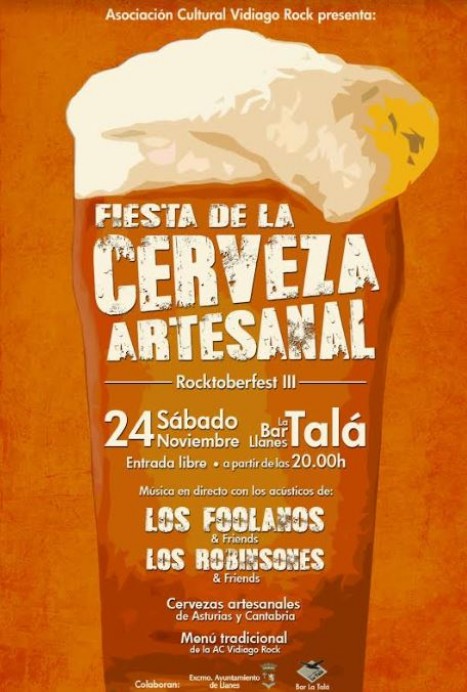 Rocktoberfest III: Fiesta de la cerveza artesanal de la A. C. Vidiago Rock en Llanes - Concejo de Llanes
