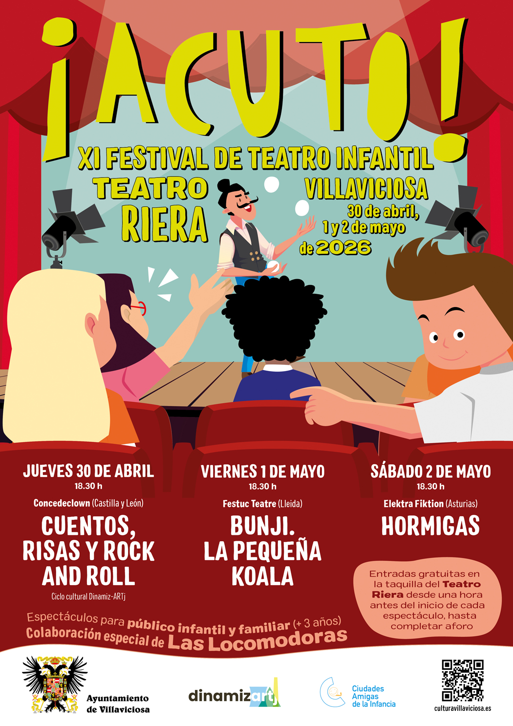 Villaviciosa presenta el Festival Infantil ACUTO 2026 con teatro familiar en el Teatro Riera - Concejo de Villaviciosa