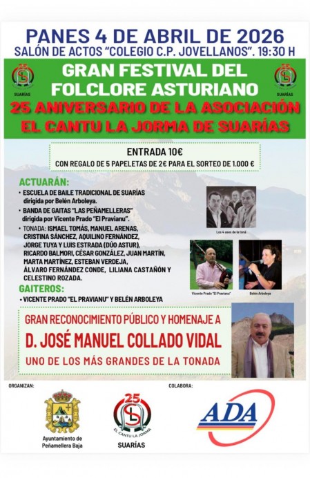 Suarías celebra el 25 aniversario de El Cantu la Jorma con un gran festival del folclore asturiano - Concejos Peñamellera Alta y Baja