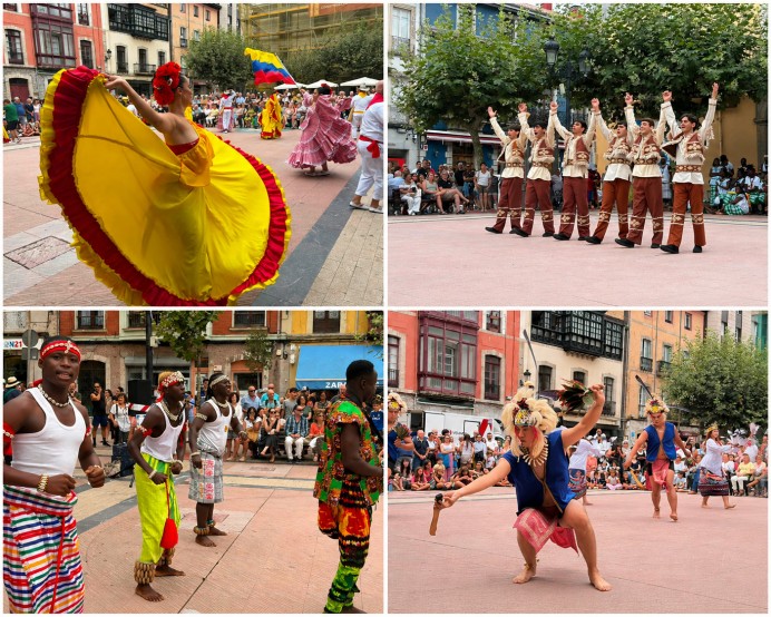 El folclore internacional vuelve a llenar de color la Plaza Nueva de Ribadesella