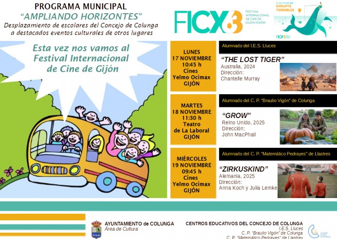 Colunga estará presente en el FICX y el FICX llegará a Colunga con dos destacadas proyecciones - Concejo de Colunga