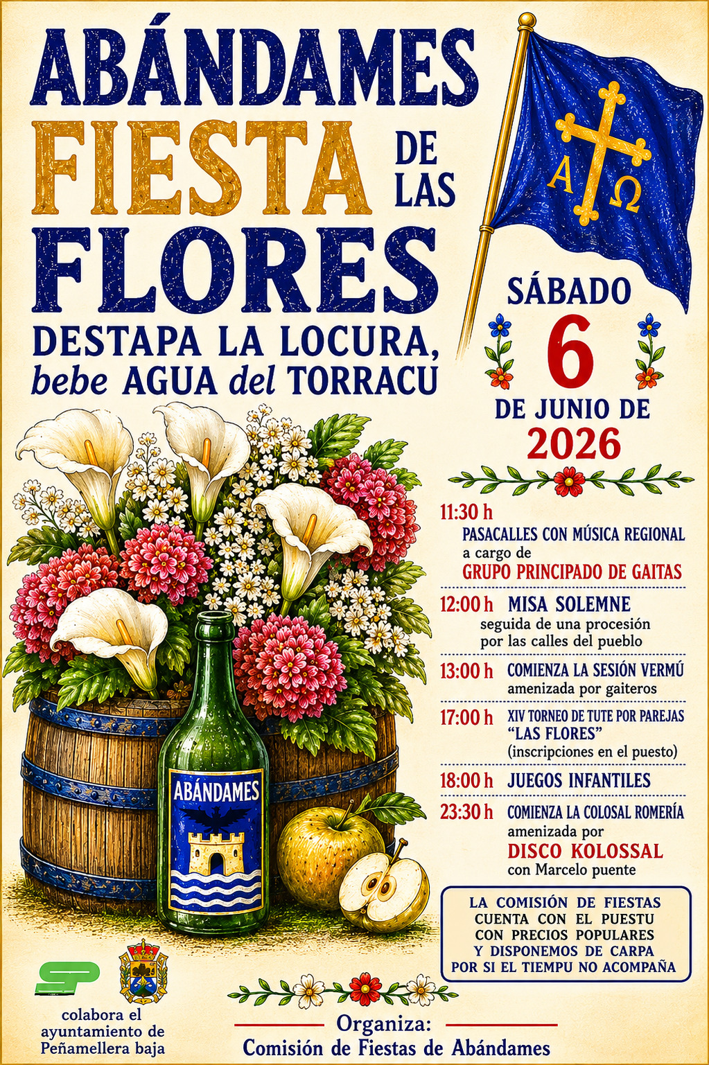 Abándames (Peñamellera Baja) celebrará el 6 de junio la tradicional Fiesta de las Flores - Concejos Peñamellera Alta y Baja
