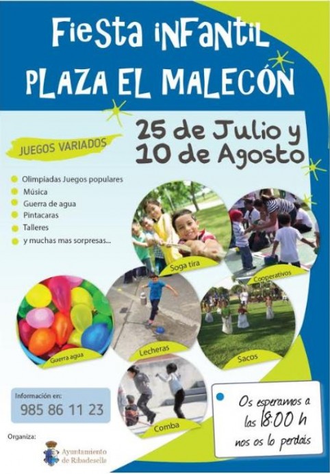 Fiesta Infantil en el Parque del Malecón - Concejo de Ribadesella