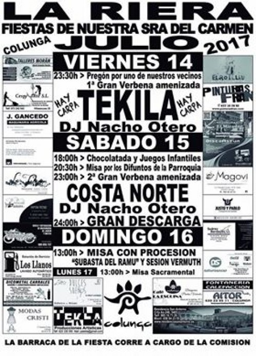 Fiestas de La Riera 2017 - Concejo de Colunga
