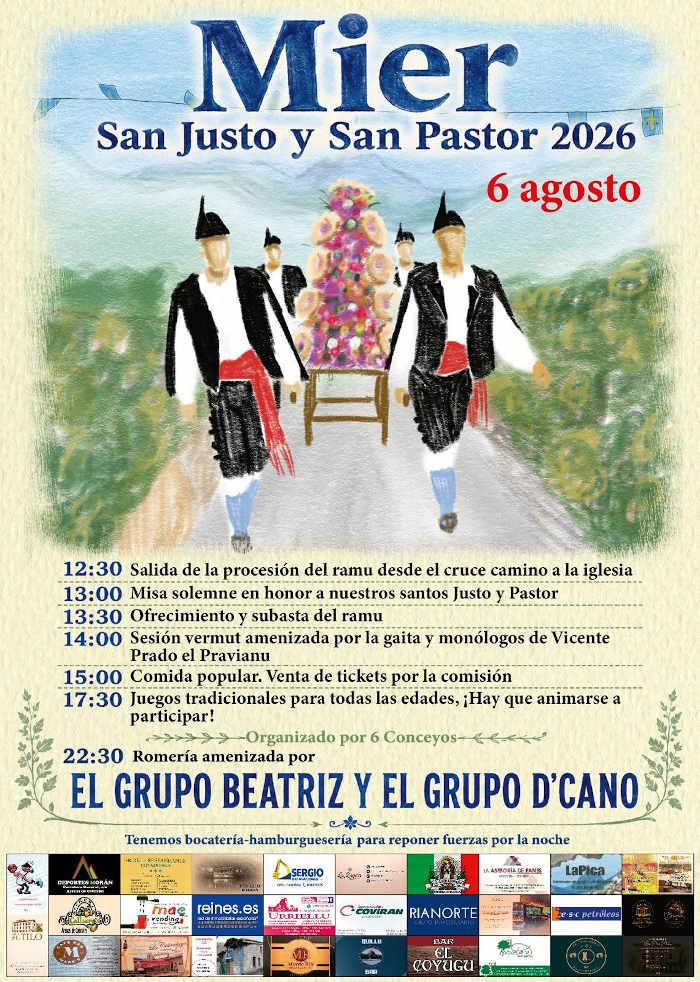 Mier celebra las fiestas de San Justo y San Pastor este 6 de agosto - Concejos Peñamellera Alta y Baja