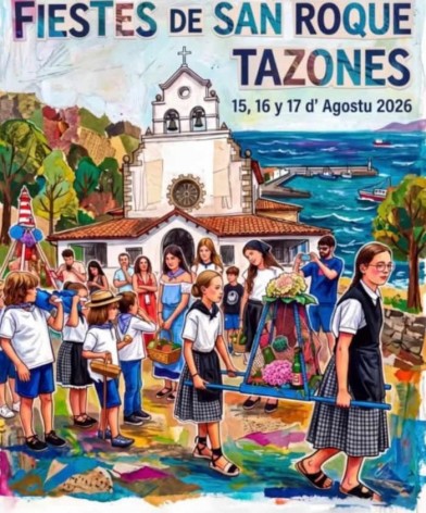 Tazones celebra San Roque con procesión por mar, Quema l Xigante y fuegos artificiales - Concejo de Villaviciosa