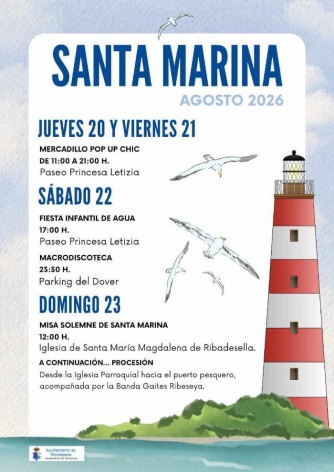 Ribadesella celebra las fiestas de Santa Marina con Pop Up Chic, fiesta infantil y verbena - Concejo de Ribadesella