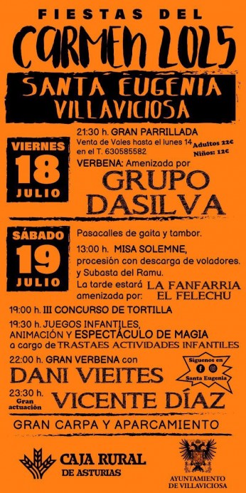 Música, magia y parrillada: Santa Eugenia (Villaviciosa) celebra las Fiestas del Carmen 2025 - Concejo de Villaviciosa