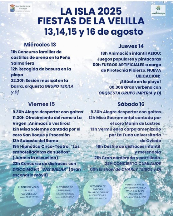 La Isla se prepara para celebrar las Fiestas de La Velilla 2025 del 13 al 16 de agosto - Concejo de Colunga