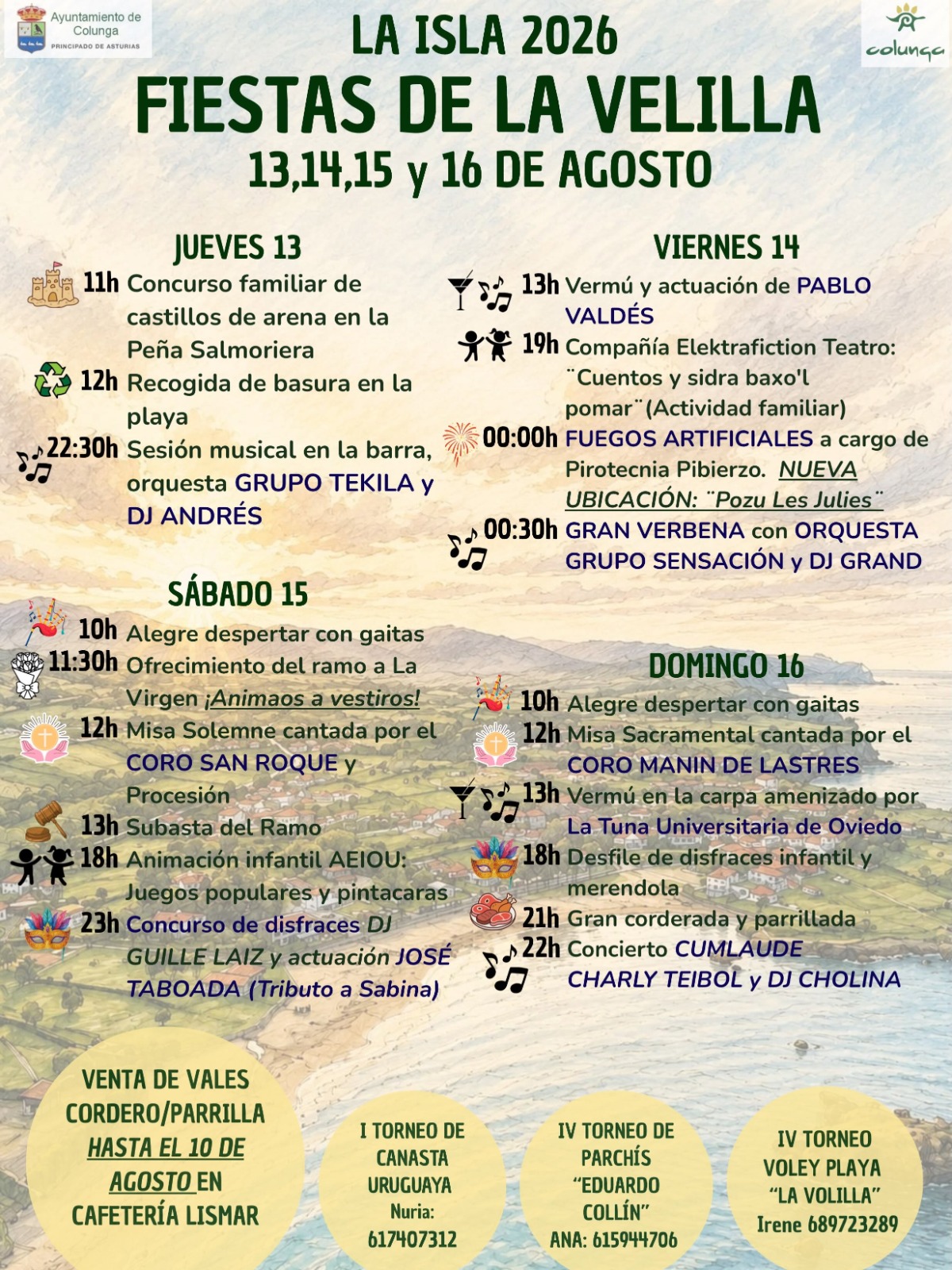 La Isla celebra las Fiestas de La Velilla del 13 al 16 de agosto - Concejo de Colunga
