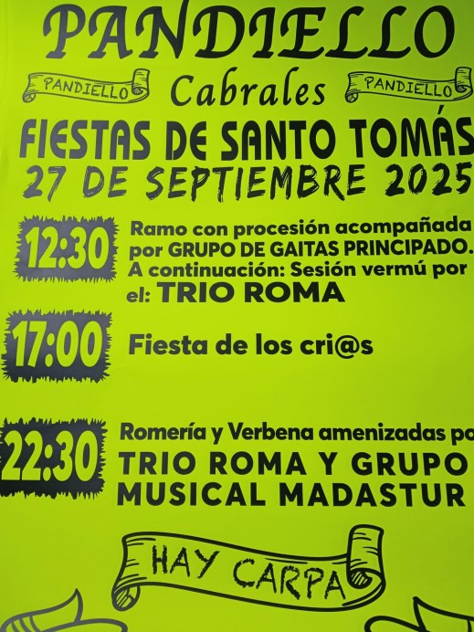 Pandiello celebra las Fiestas de Santo Tomás 2025 - Concejo de Cabrales