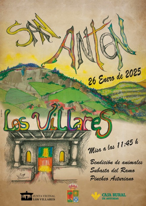 Fiestas de San Antón en Los Villares - Concejo de Cabranes