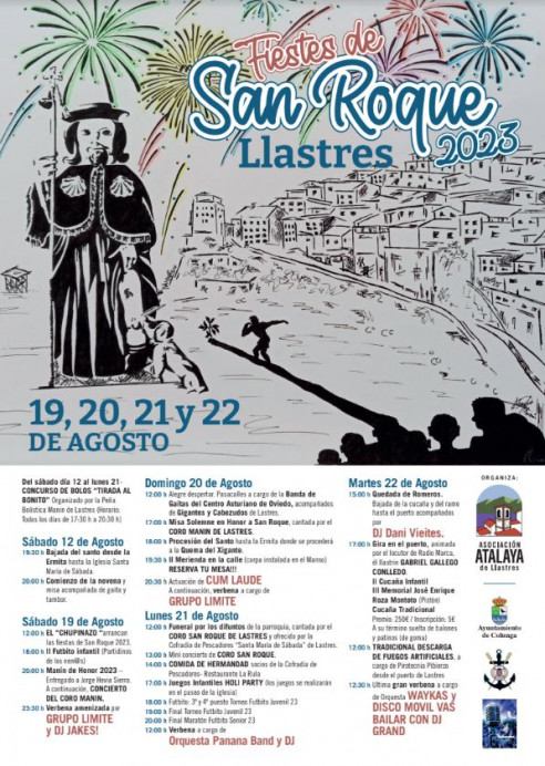 Fiestas de San Roque en Lastres 2023 - Concejo de Colunga