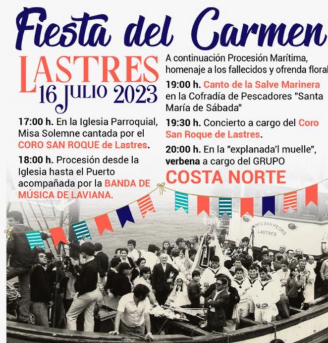 Fiestas de El Carmen 2023 en Lastres, Colunga - Concejo de Colunga