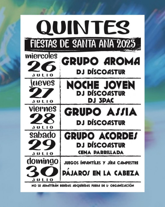 Fiestas de Santa Ana 2023 en Quintes, Villaviciosa - Concejo de Villaviciosa