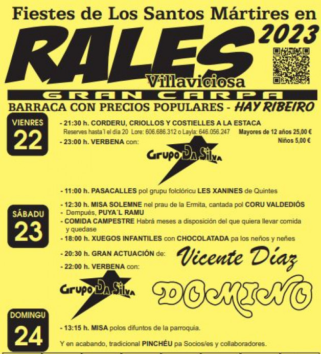 Fiestas de Rales 2023 - Concejo de Villaviciosa