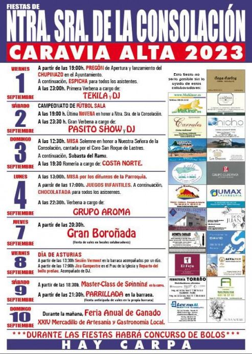 Fiestas de la Consolación 2023 en Caravia Alta - Concejo de Caravia