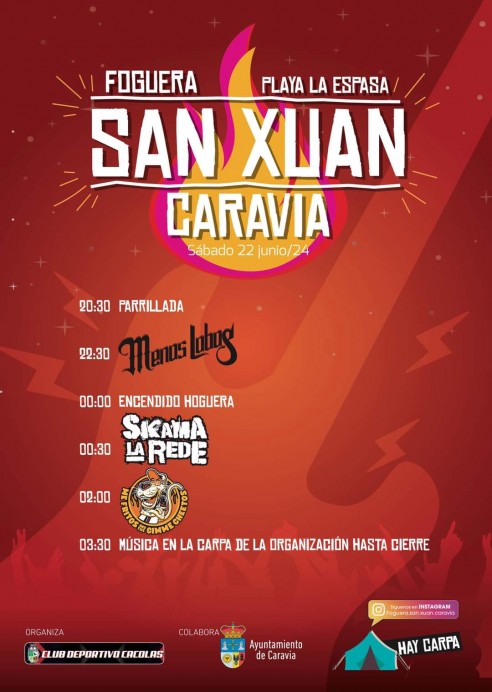 Foguera de San Xuan 2024 en La Espasa, Caravia - Concejo de Caravia