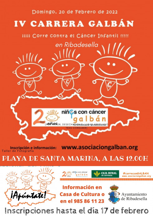 Ribadesella Corre contra el Cáncer Infantil con Galbán - Concejo de Ribadesella