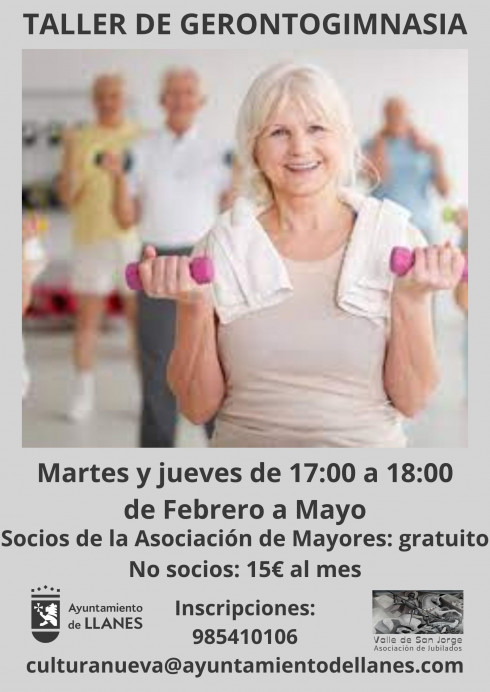 Gerontogimnasia en Nueva - Concejo de Llanes