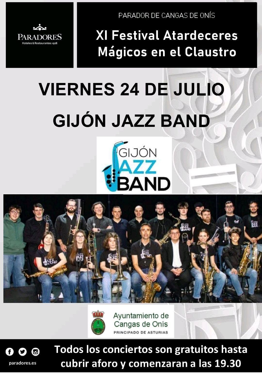 La Gijón Jazz Band actuará en el XI Festival Atardeceres Mágicos de Cangas de Onís - Concejo de Cangas de Onís