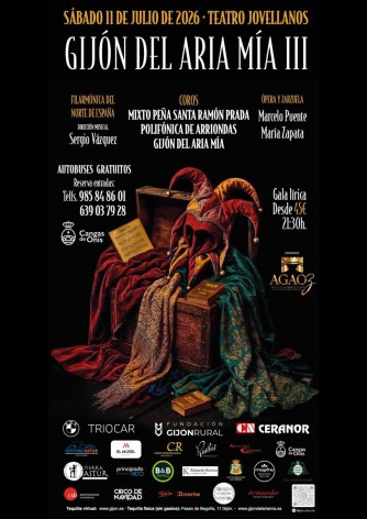 Gijón del Aria Mía III reunirá en el Teatro Jovellanos a grandes voces de la lírica y coros asturianos