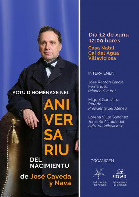 Villaviciosa rinde homenaje a José Caveda y Nava en el aniversario de su nacimiento - Concejo de Villaviciosa