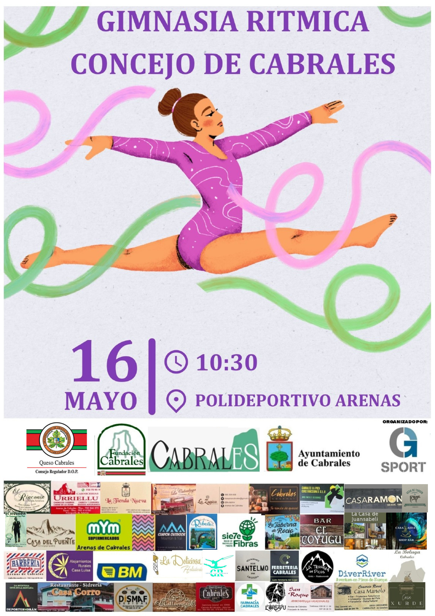 Arenas de Cabrales acogerá el I Torneo de Gimnasia Rítmica del concejo - Concejo de Cabrales
