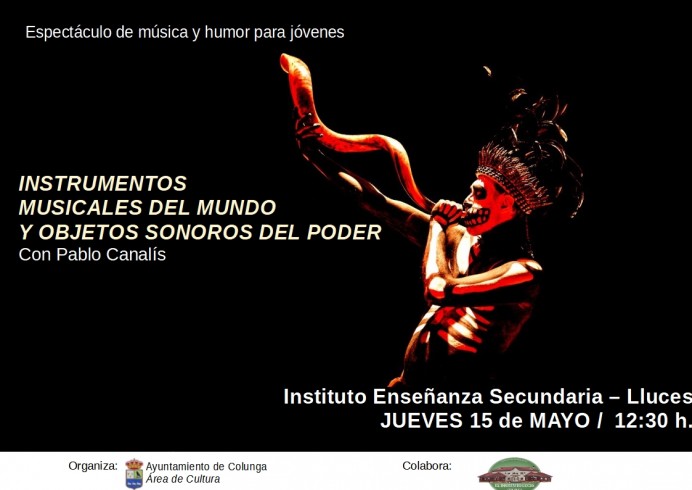 Pablo Canalís presenta en Luces un espectáculo de música y humor con instrumentos del mundo y objetos sonoros - Concejo de Colunga