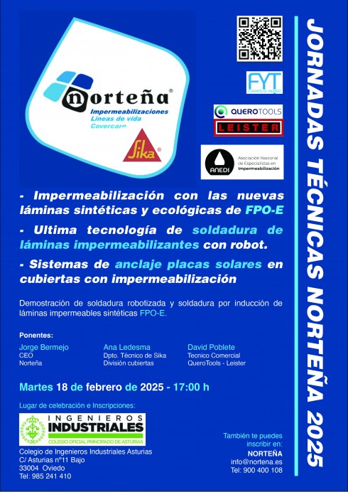El Colegio de Ingenieros Industriales de Asturias acoge unas jornadas sobre impermeabilización - Asturias