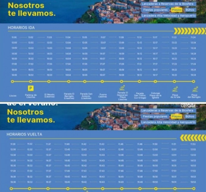 En marcha el servicio lanzadera de verano en Colunga: del 1 de julio al 8 de septiembre - Concejo de Colunga