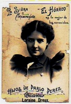 LORRAINE DREUX Y  LA SIDRA CHAMPAGNE  “EL HORREO” DE COLUNGA ASTURIAS. - Monográficos