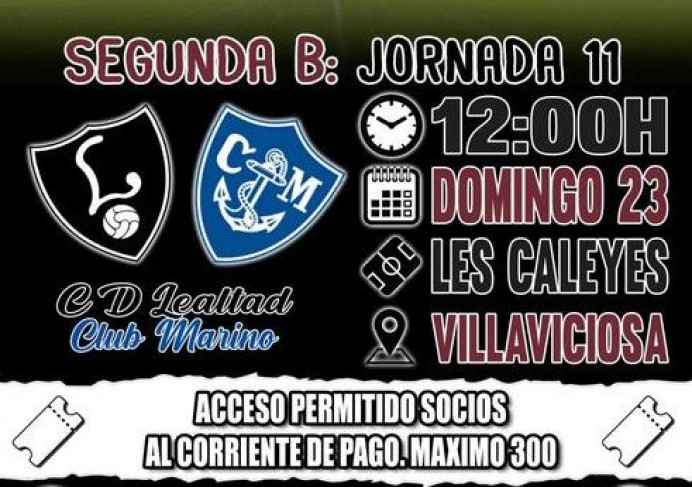 El Lealtad se enfrenta al Marino este domingo - Deportes