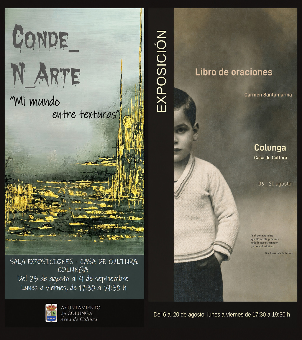 La Casa de Cultura de Colunga despide "Libro de oraciones" y prepara una nueva exposición de Conde_N_Arte - Concejo de Colunga