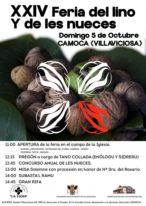 Camoca celebra la XXIV Feria del Lino y las Nueces este domingo - Concejo de Villaviciosa