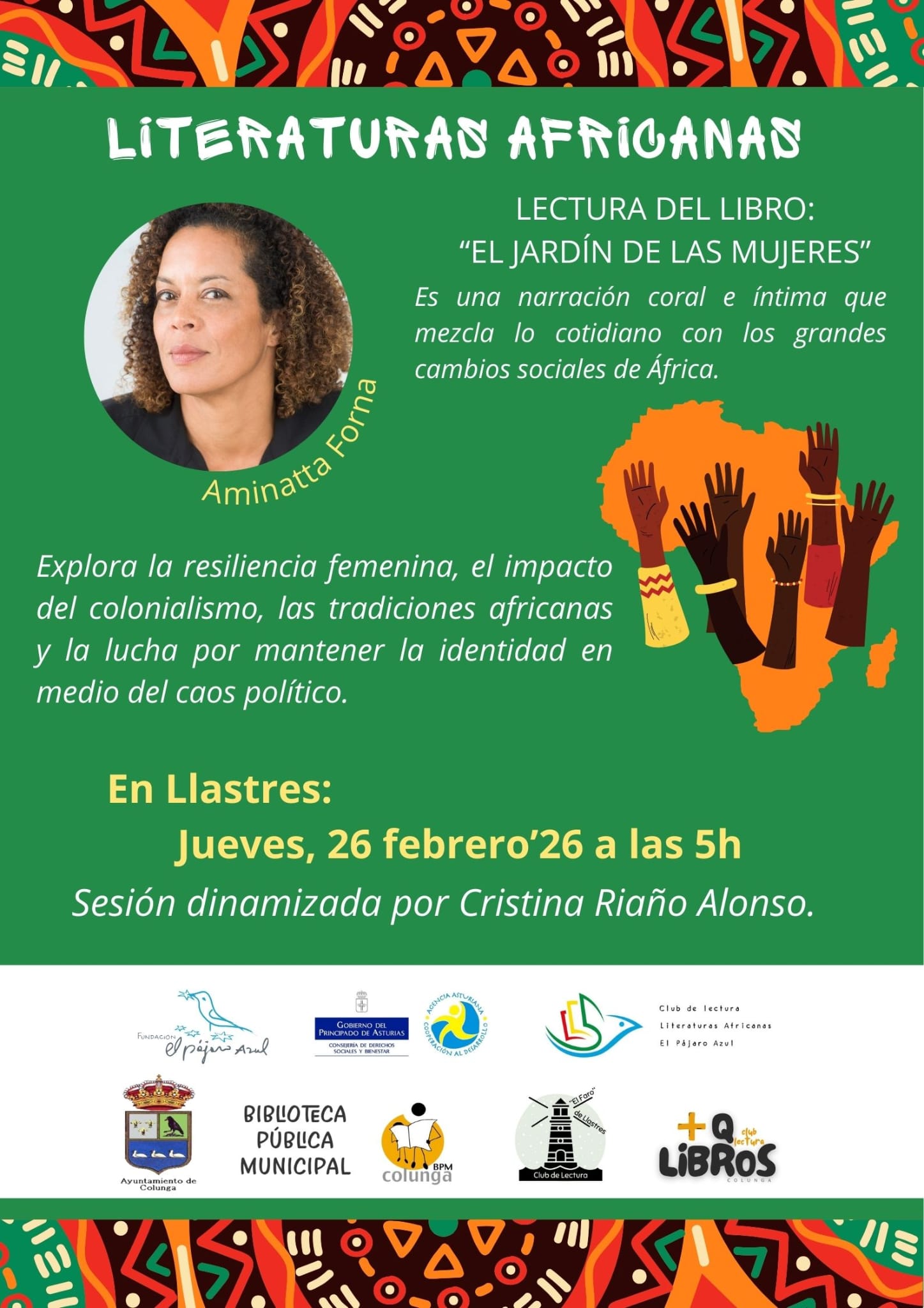 Voces africanas en Llastres: lectura y reflexión sobre ‘El jardín de las mujeres’ - Concejo de Colunga