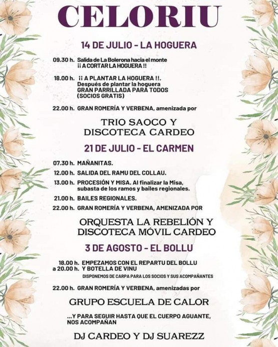 Fiesta del Carmen en Celoriu - Concejo de Llanes