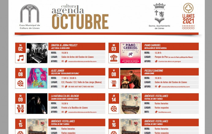 Llanes en octubre: cine, conciertos, teatro, danza... - Concejo de Llanes