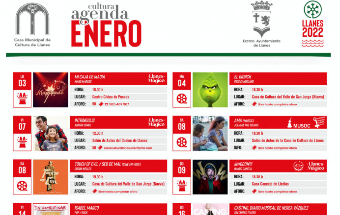 Llanes cultural / enero: cine, magia, teatro improvisación... - Concejo de Llanes