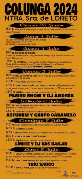 Fiestas de Nuestra Señora de Loreto 2024 en Colunga - Concejo de Colunga
