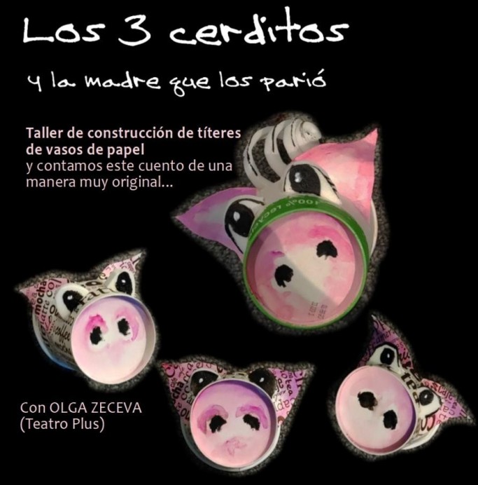 Taller infantil creativo: Los tres cerditos y la madre que los parió, en Colunga - Concejo de Colunga