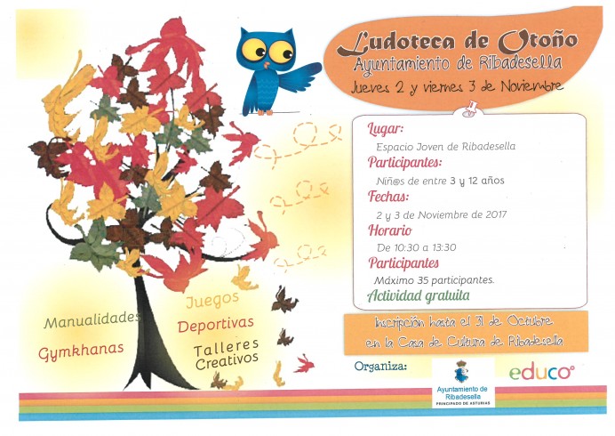 Ludoteca de otoño en Ribadesella - Concejo de Ribadesella