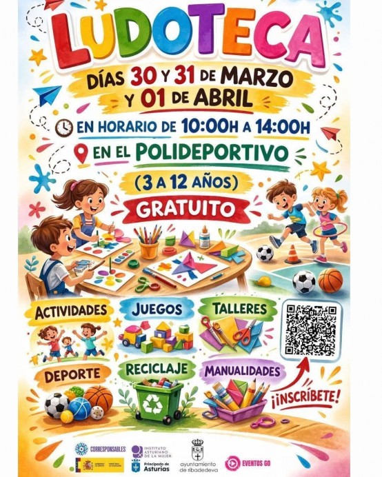 Ribadedeva organiza una ludoteca gratuita en Semana Santa para niños de 3 a 12 años