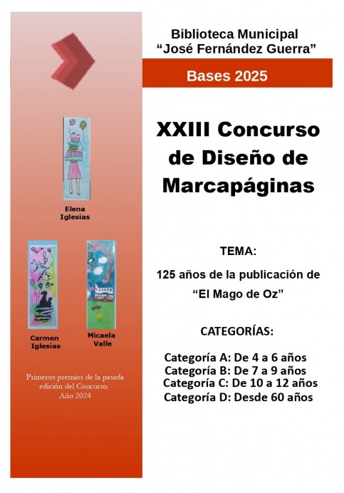 XXIII Concurso de Diseño de Marcapáginas: Un Tributo al Mago de Oz en Nava - Concejo de Nava