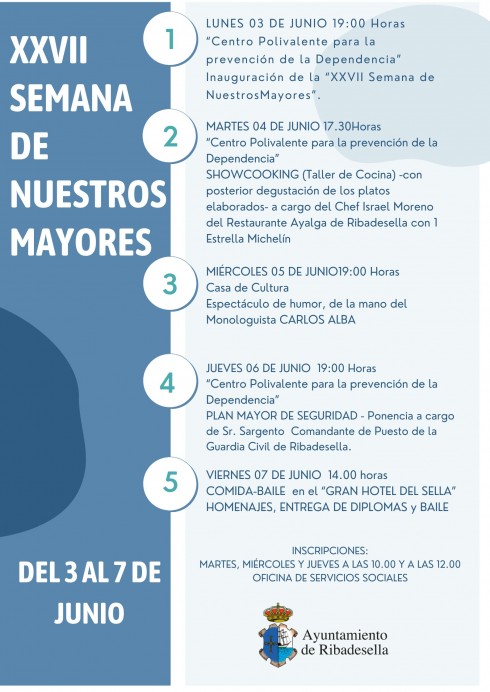 Ribadesella celebra la XXVII Semana de Nuestros Mayores - Concejo de Ribadesella