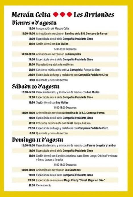 Mercáu Celta de Les Arriondes 2024 - Concejo de Parres