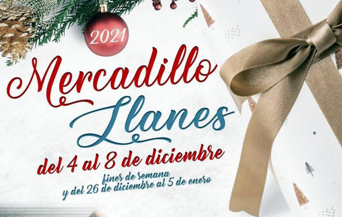 Mercadillo Navideño de Llanes en la plaza Santa Ana - Concejo de Llanes