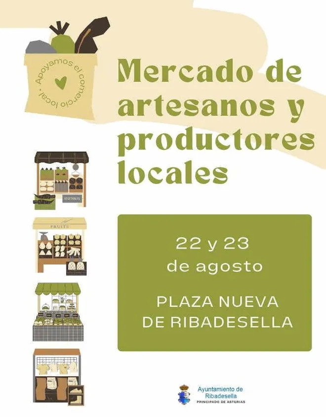 Ribadesella reúne a 11 artesanos y productores locales en su mercado de la Plaza Nueva - Concejo de Ribadesella