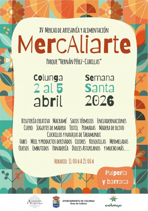 Colunga celebra MercAliarte 2026: artesanía, gastronomía y actividades en Semana Santa - Concejo de Colunga